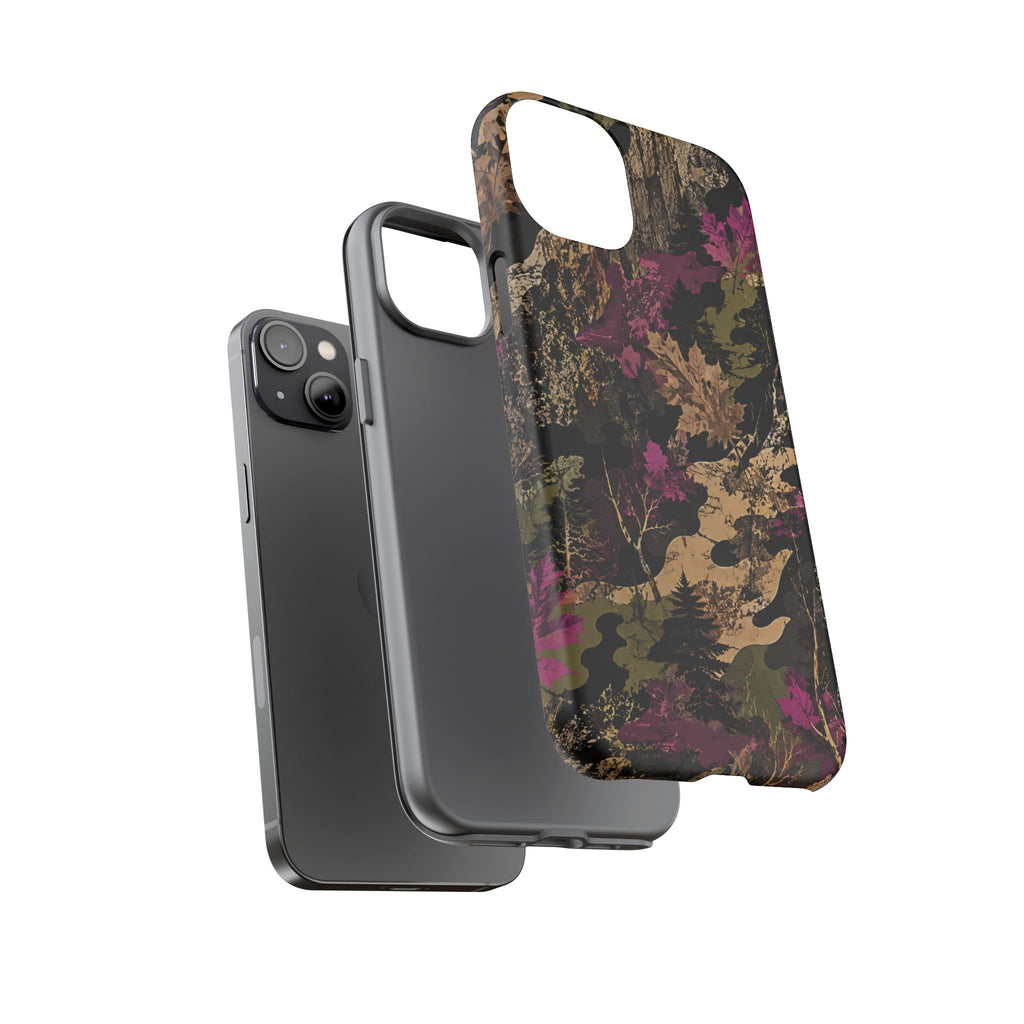 Camo Floral Tough Phone Case — Rugged Nature-Inspired Protection
