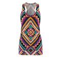 Aztec Diamond Racerback Dress — Vibrant Tribal Print Sundress
