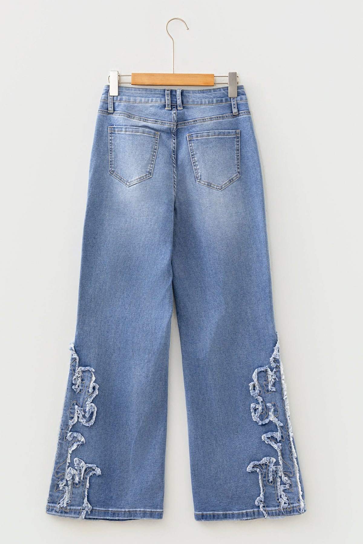 Western Embroidered Flare Leg Full Length Jeans