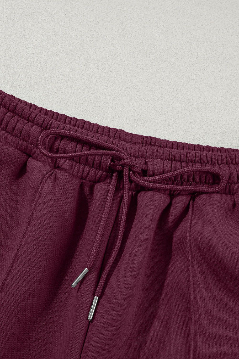 Solid Zip-Up Jacket and Drawstring Pants Set