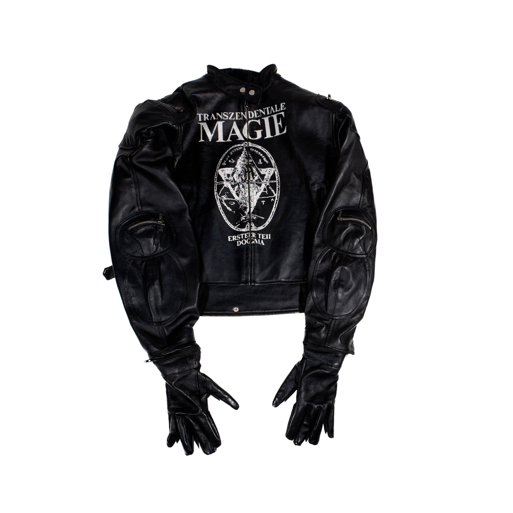 BL MAGIE LEATHER PADDED JACKET W/ SOFTENED DETACHABLE GLOVES