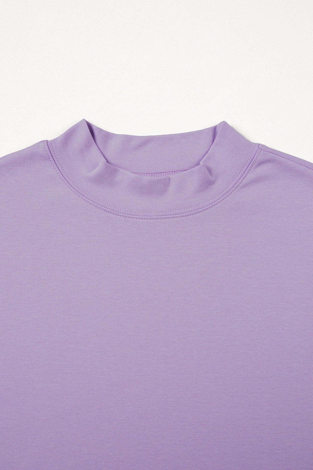 Oversized Solid Color High Neck Tee