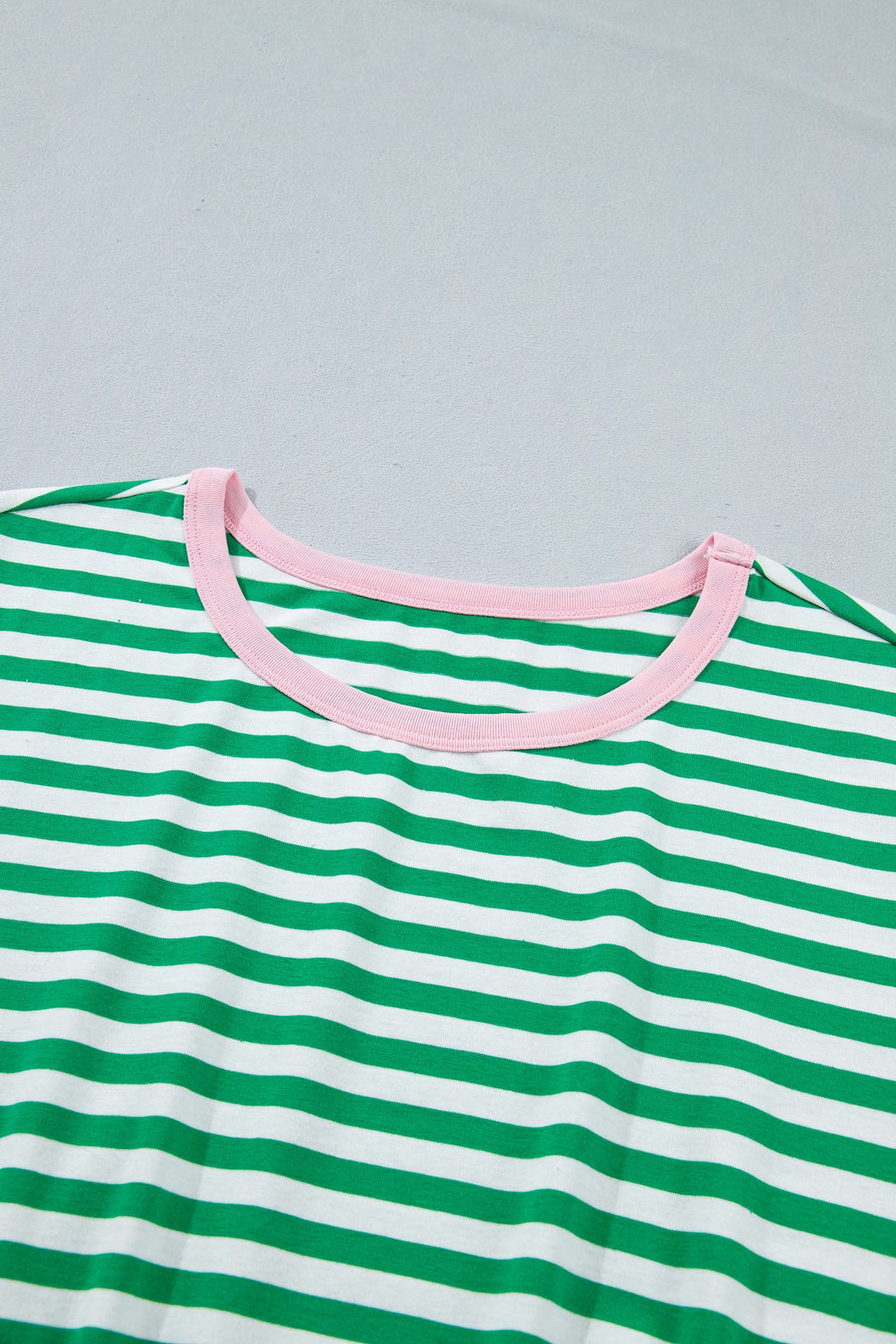 Stripe Contrast Trim Tie Waist Mini Dress