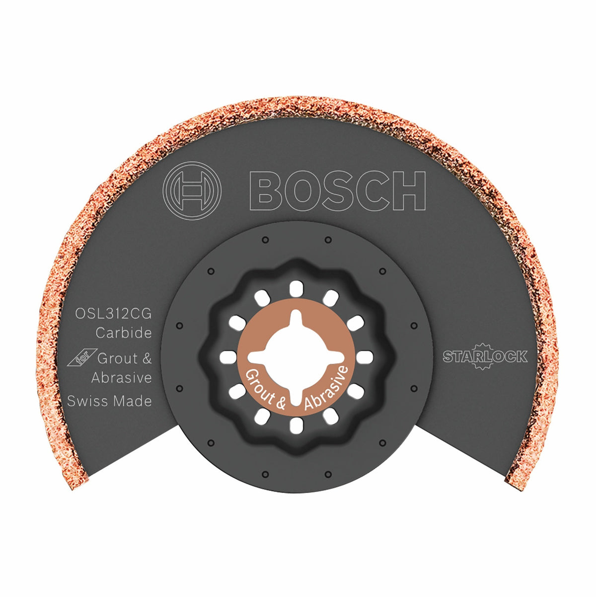 BOSCH OSL312CG 3-1/2 In. x 1/8 In. Starlock® Oscillating Multi Tool kerf Carbide Grit/Grout Grinding Blade