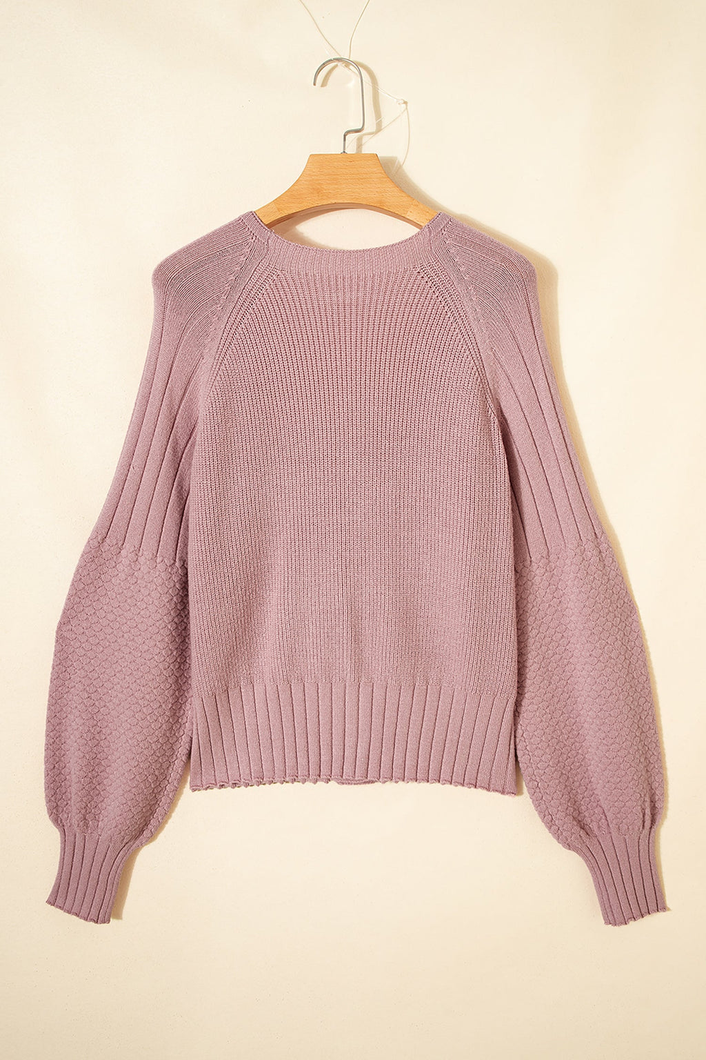 Solid Textured Knit Button Front V-Neck Cardigan