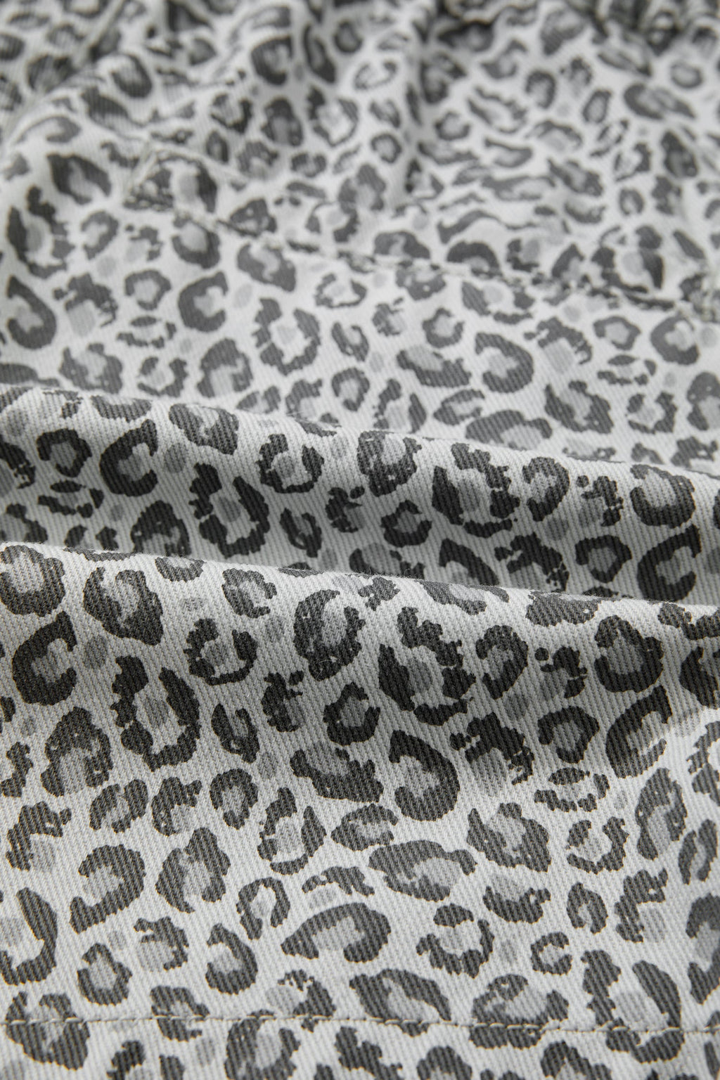 Leopard Denim Wrap Front Shorts
