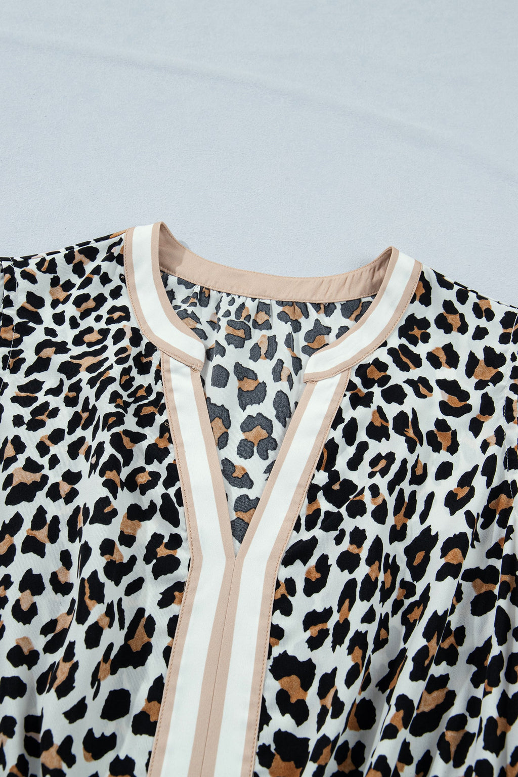 Leopard Colorblock Sleeveless Midi Dress