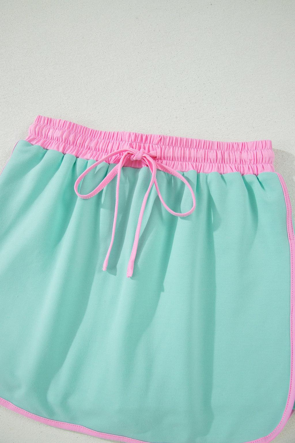 Colorblock Drop Shoulder T-Shirt & Skort Set