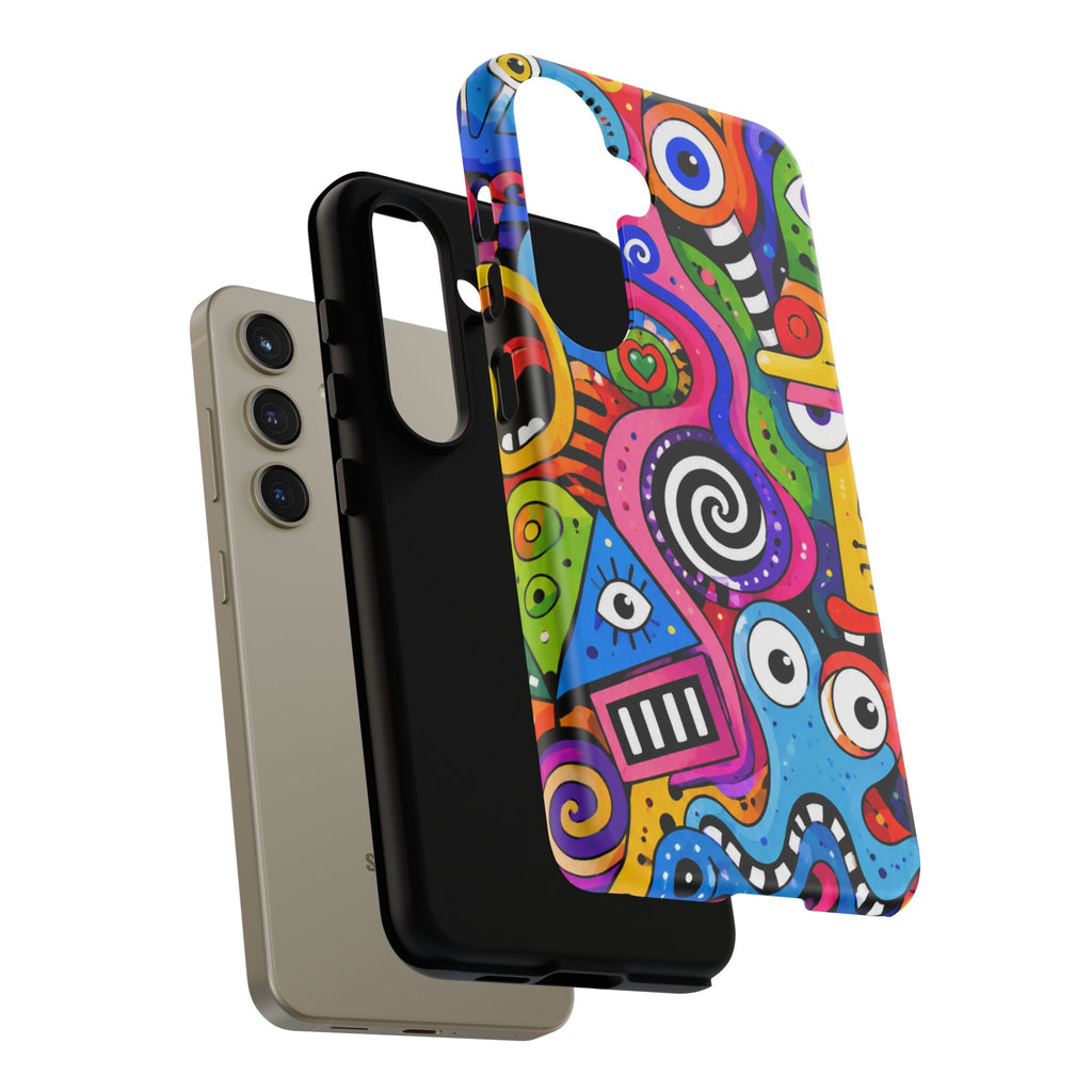 Colorful Abstract Doodle Tough Phone Case