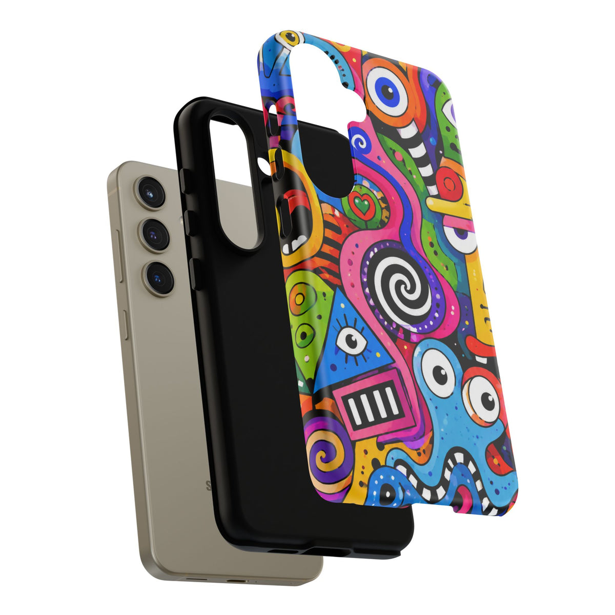 Colorful Abstract Doodle Tough Phone Case