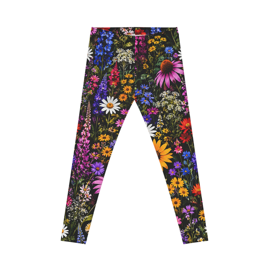 Floral Meadow Leggings – Vibrant Wildflower All-Over Print