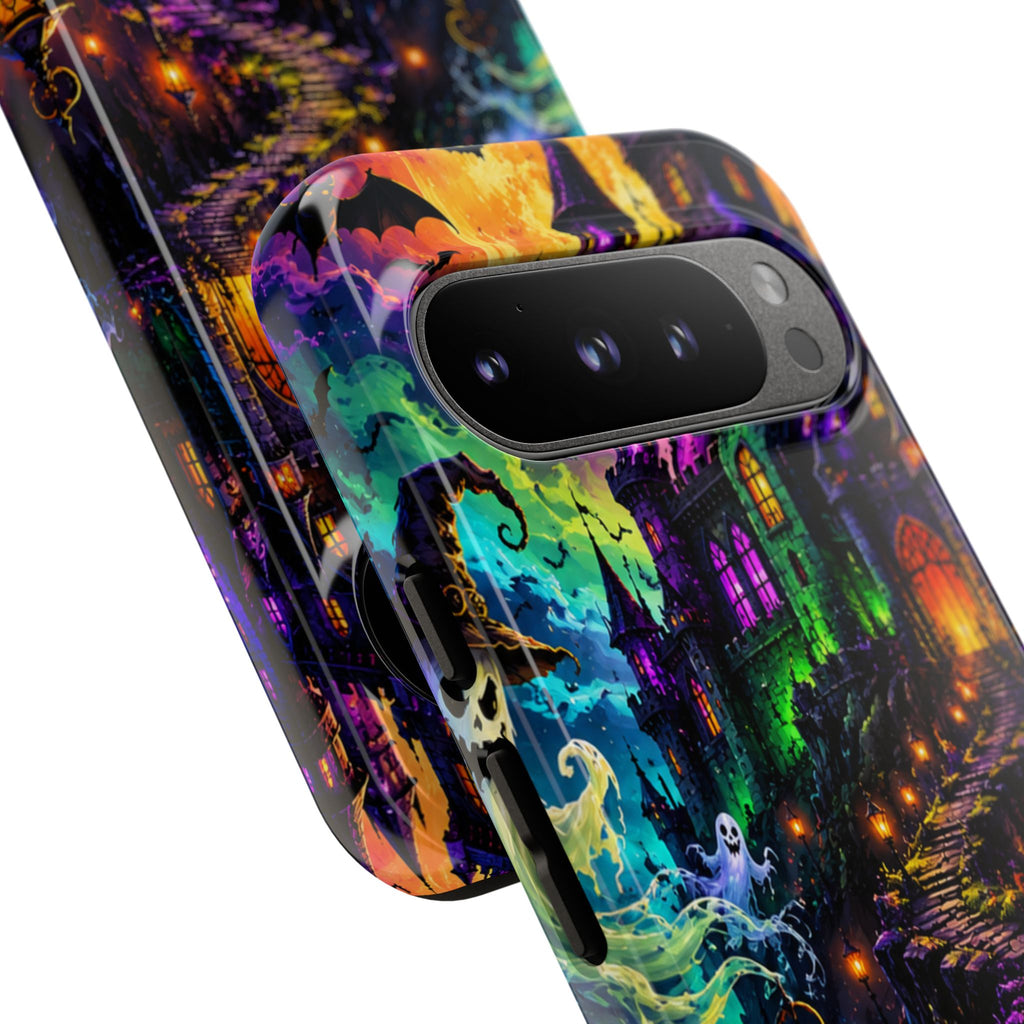 Halloween Haunted Castle Phone Case — Spooky Pumpkin & Ghost Tough Case
