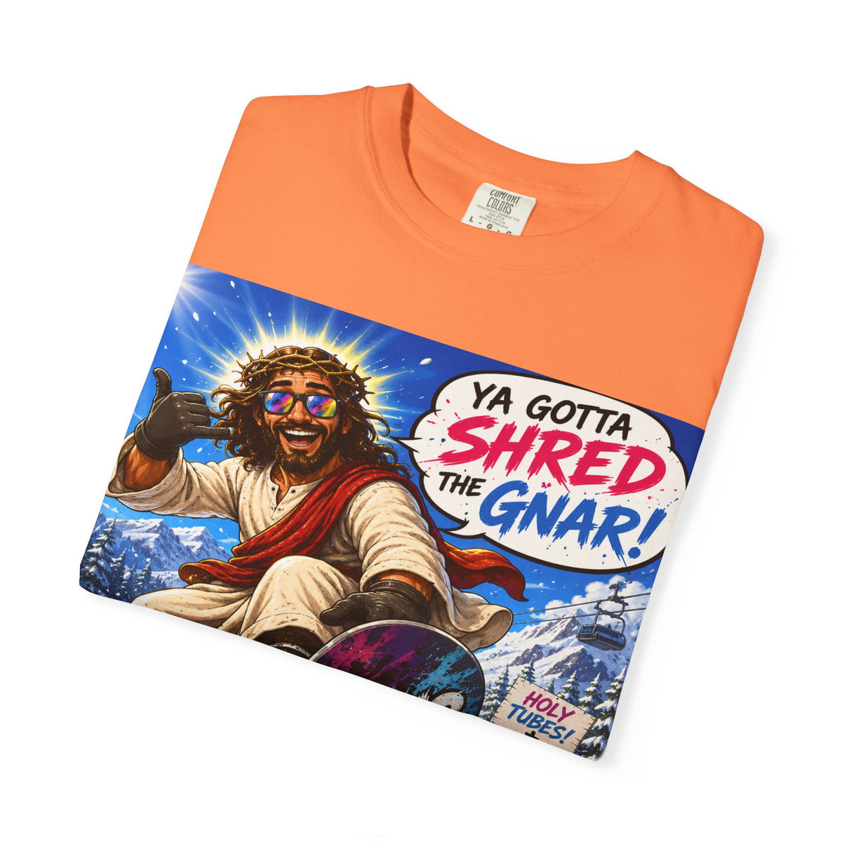 Jesus Skateboarding Shred the Gnar T-shirt | Christian Skateboard Design