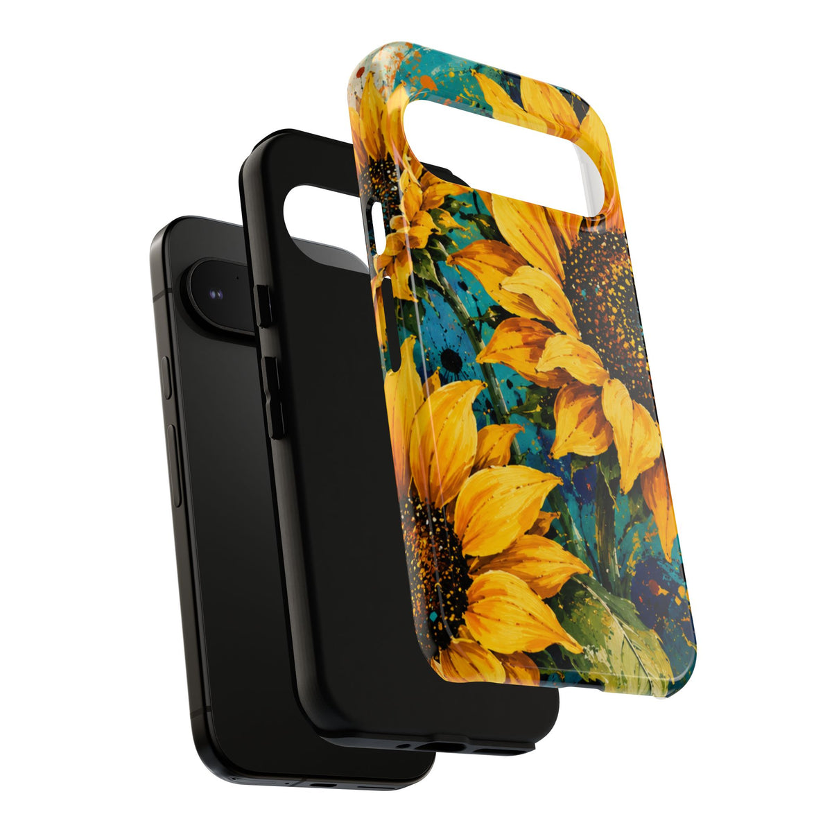 Sunflower Art Phone Case — Vibrant Yellow Floral Tough Case