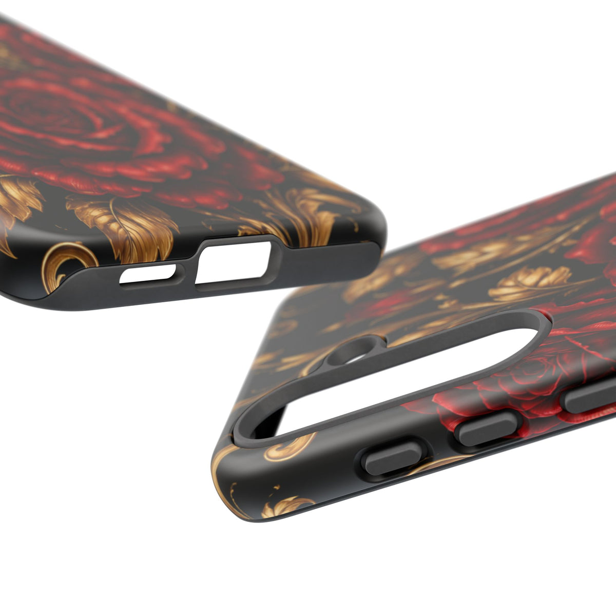 Tough Cases — Vintage Red Rose Floral Phone Case
