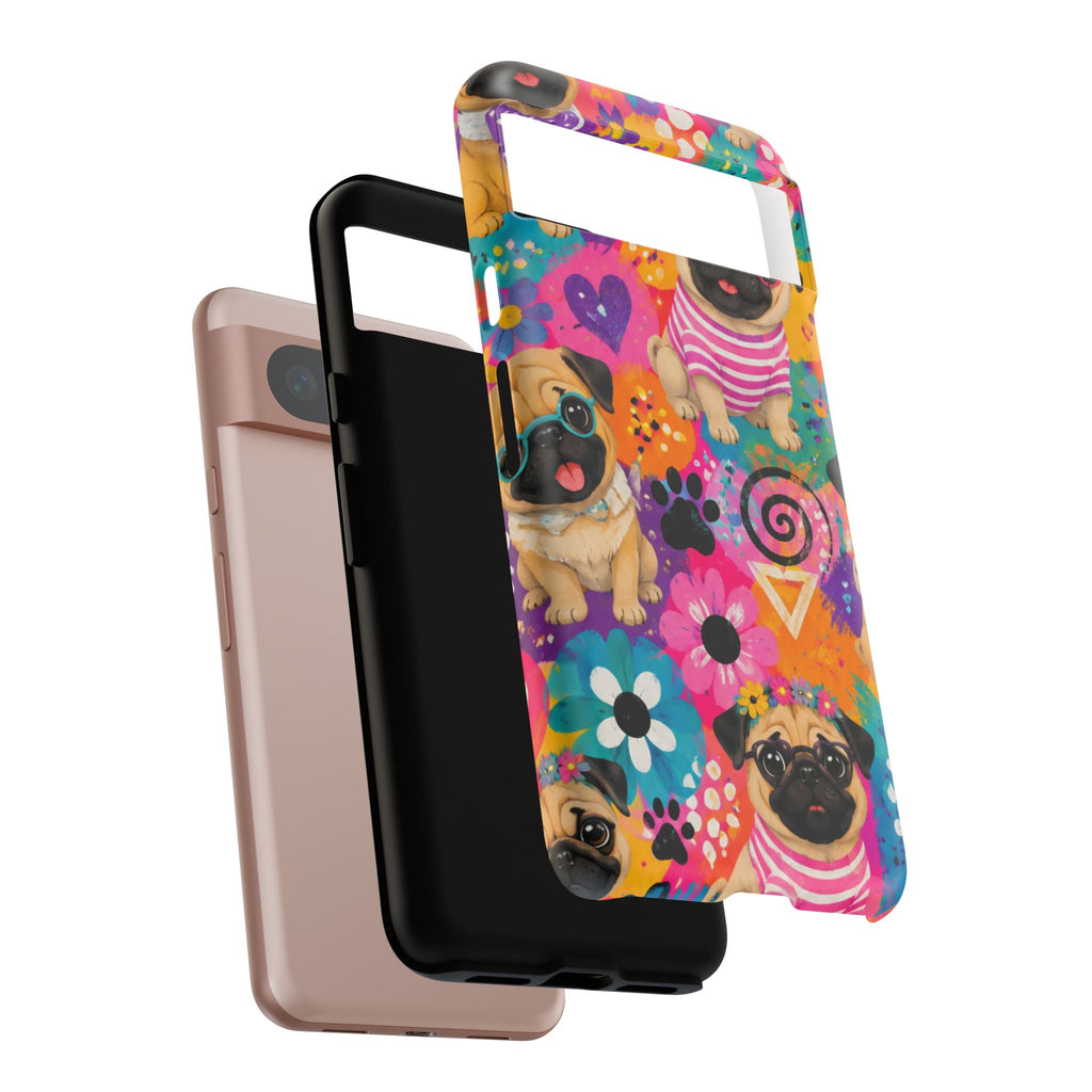 Pug Pop Art Phone Case — Colorful Pug Pattern Tough Case