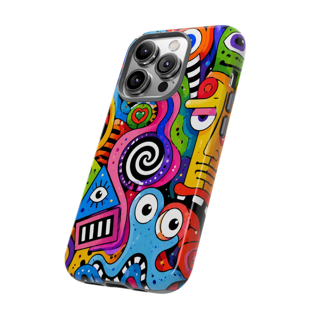 Colorful Abstract Doodle Tough Phone Case