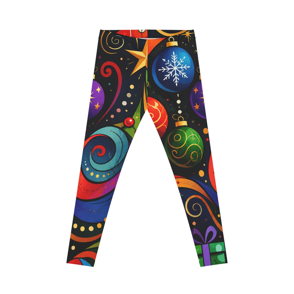 Christmas Ornaments Leggings — Colorful Holiday Print Women’s Leggings