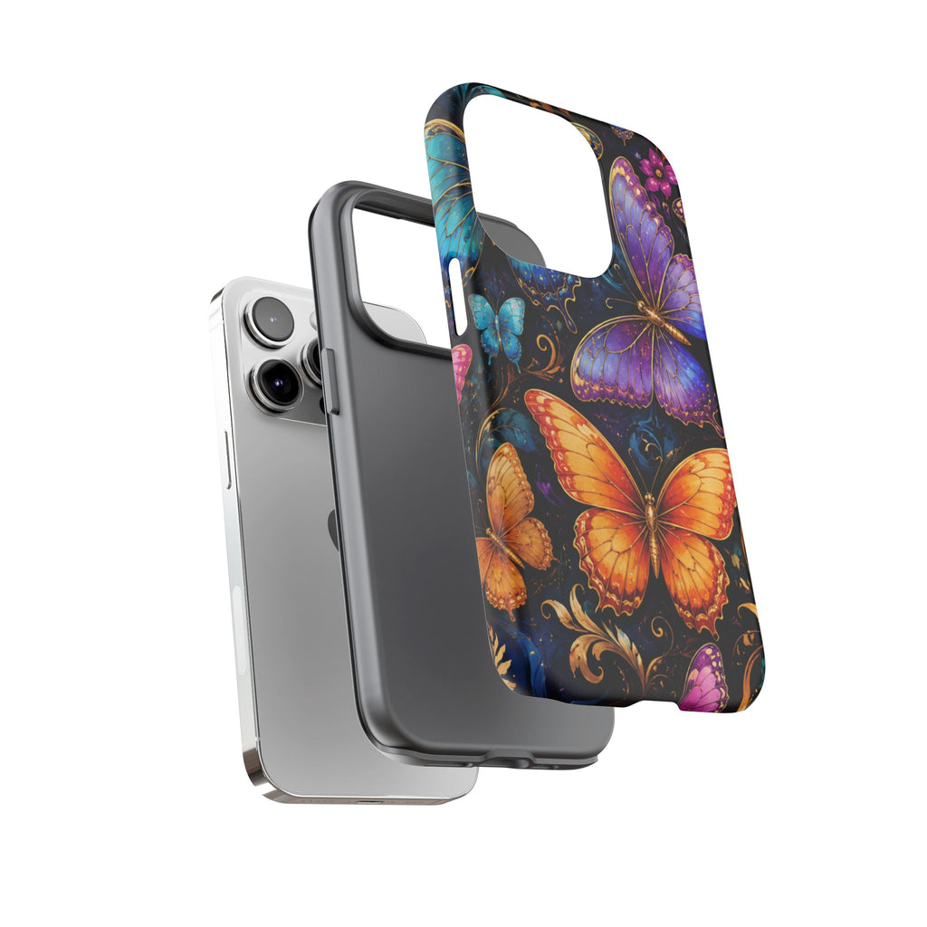 Butterfly Tough Phone Case — Colorful Floral Butterflies Protective Cover