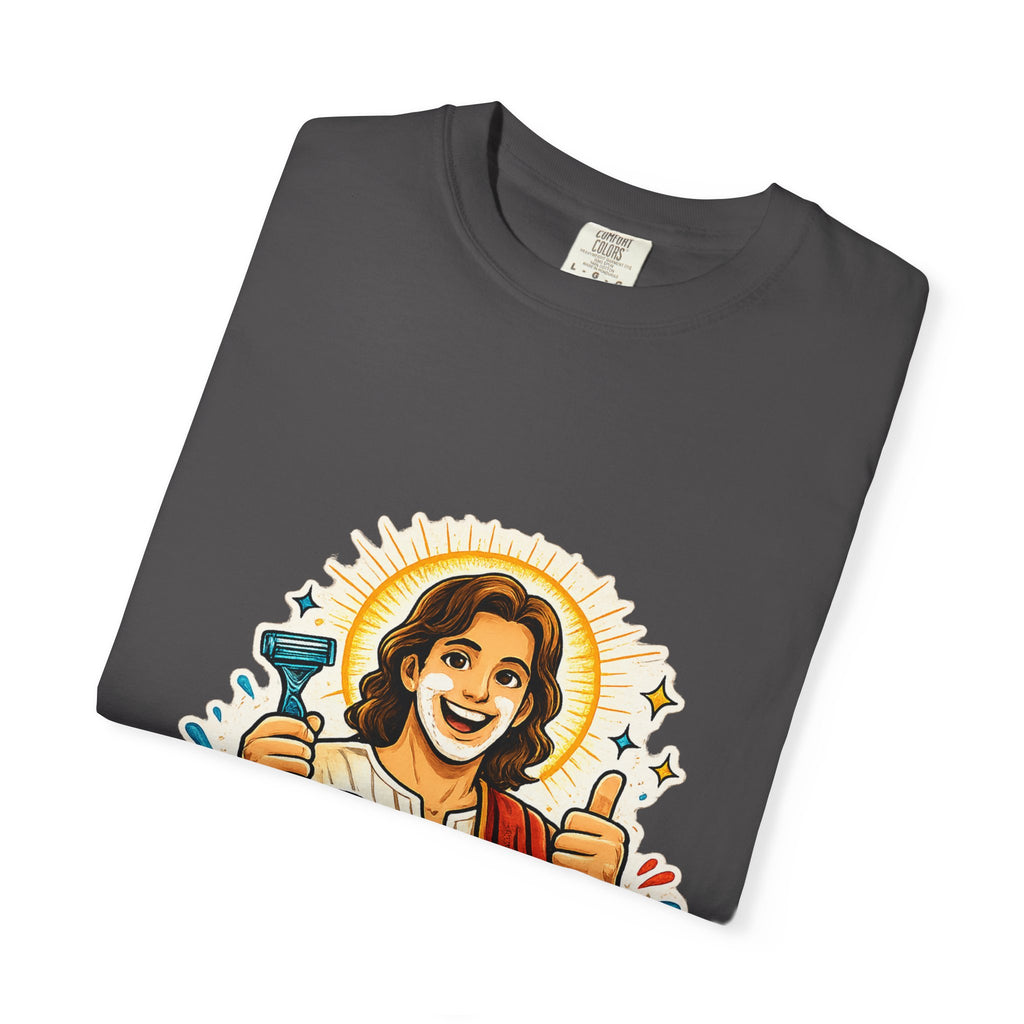 Jesus Shaves T-shirt | Retro Jesus Illustration, Shaving Theme