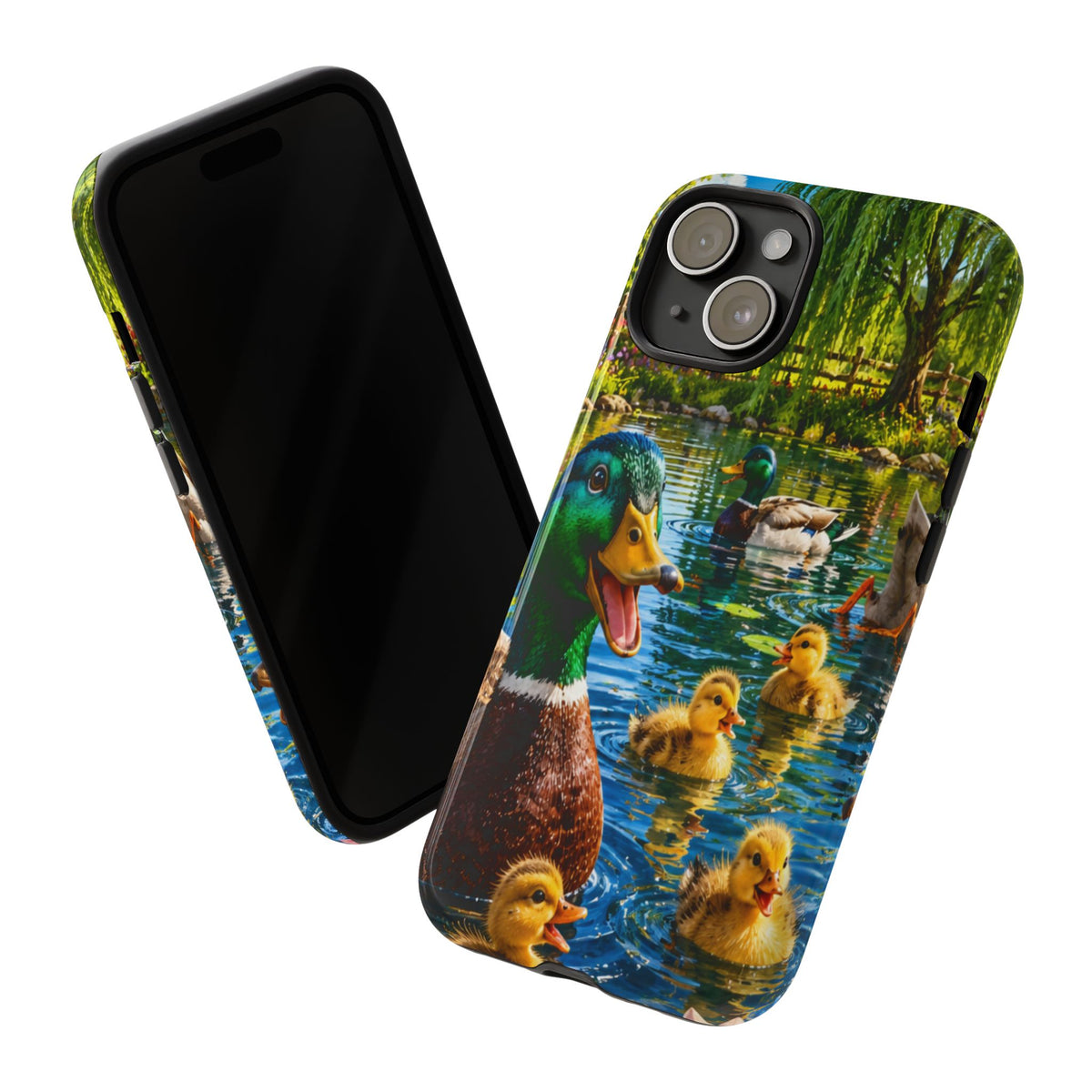 Duck Family Phone Case — Cute Mallard & Ducklings Protective Tough Case