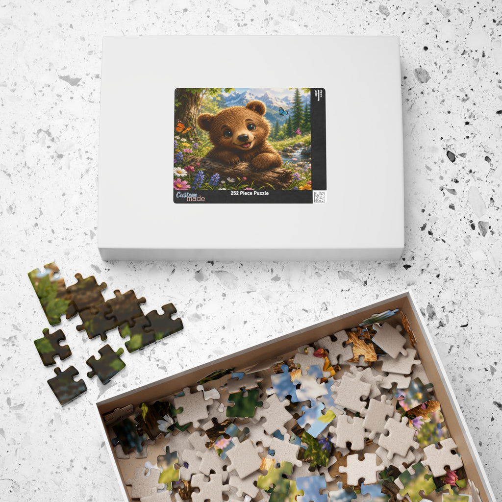 Cute Bear Puzzle – Scenic Forest Baby Bear Jigsaw (110–1014 Pieces)