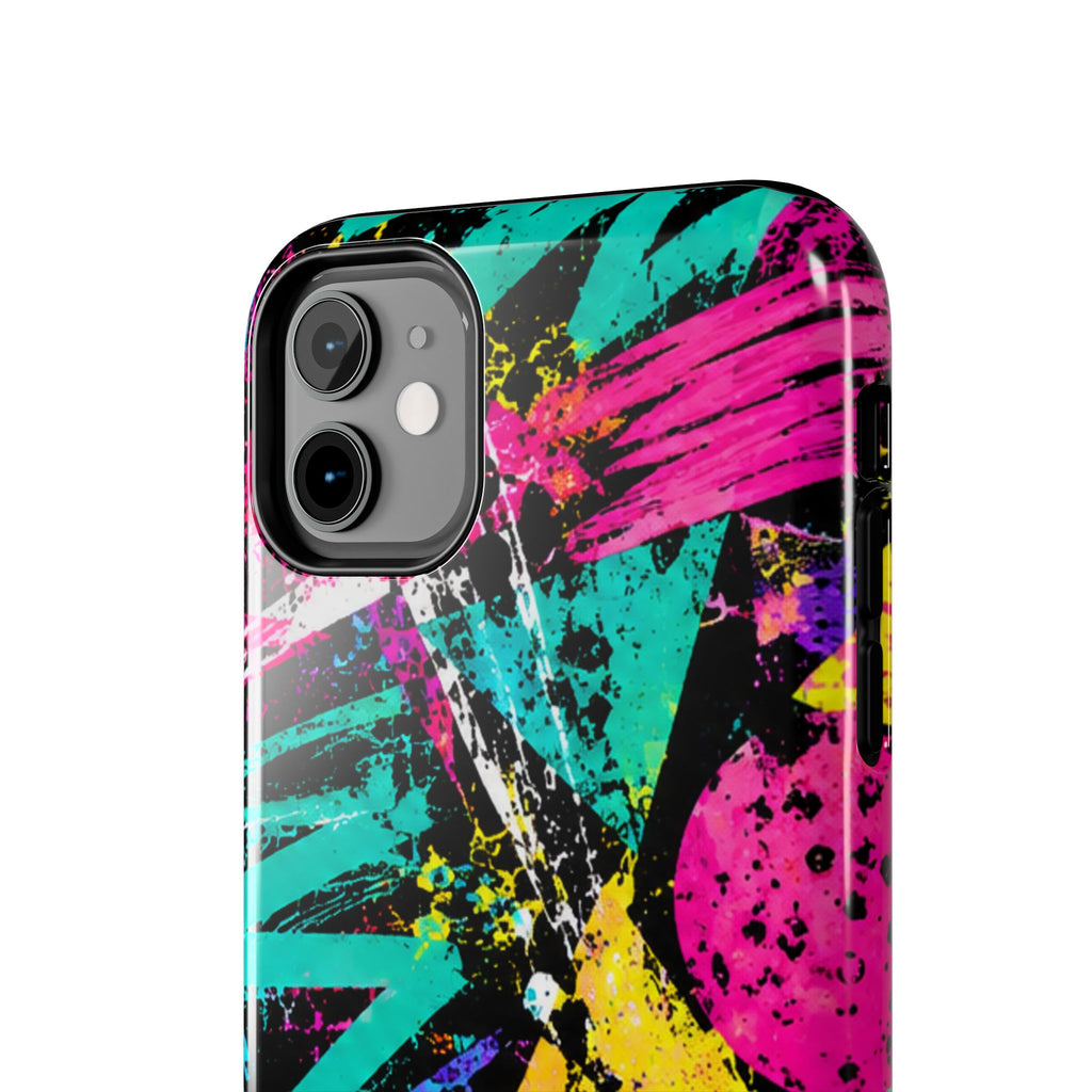 Tough Phone Case — Neon Graffiti Splash Protective Cover