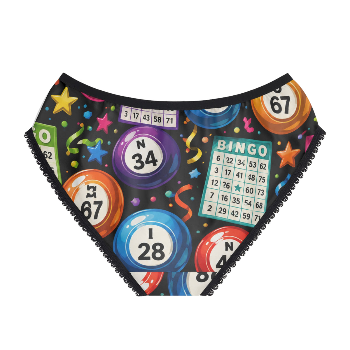 Bingo Night Women's Briefs — Fun Lottery Ball & Card Print