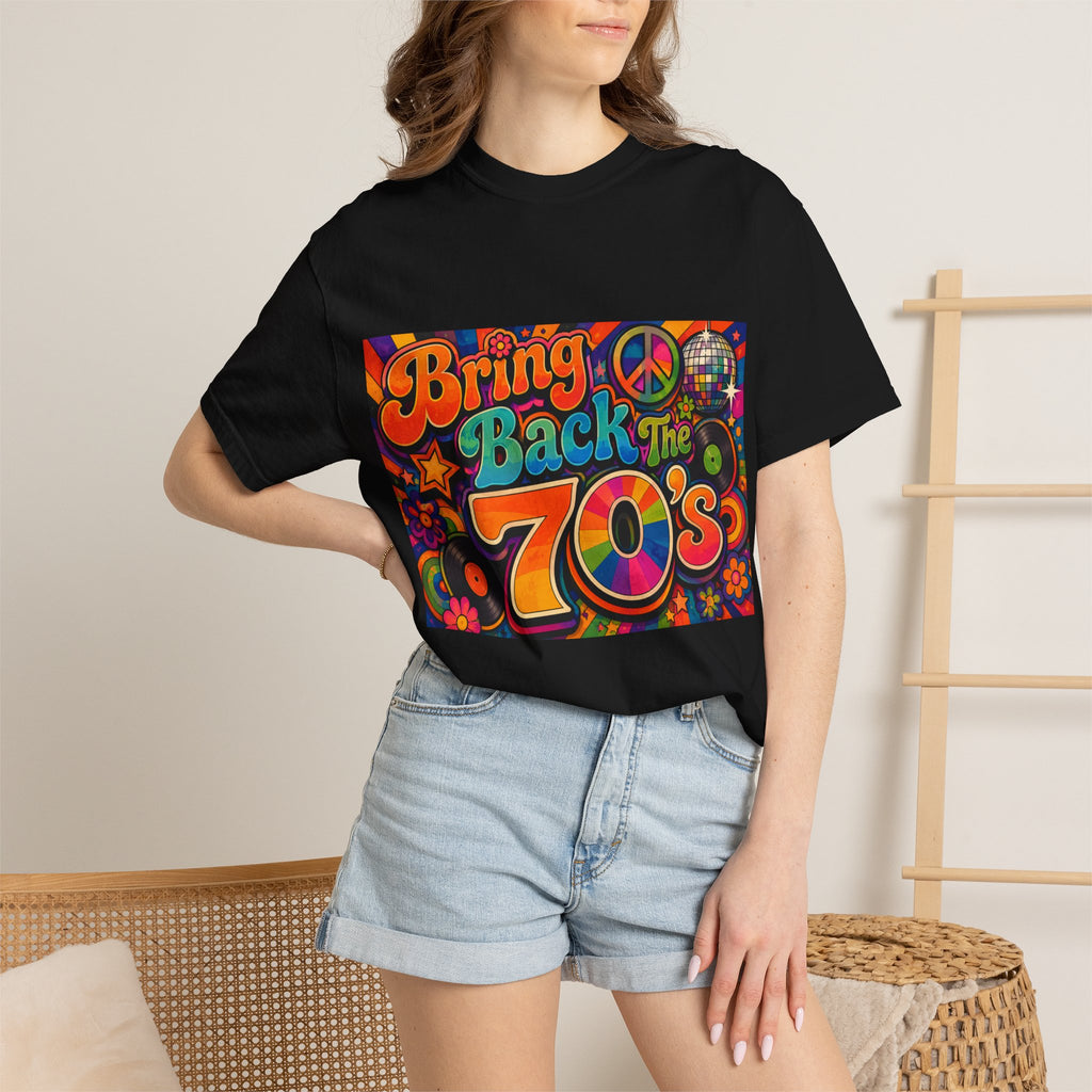Bring Back the 70s T-shirt | Retro Psychedelic Disco Design