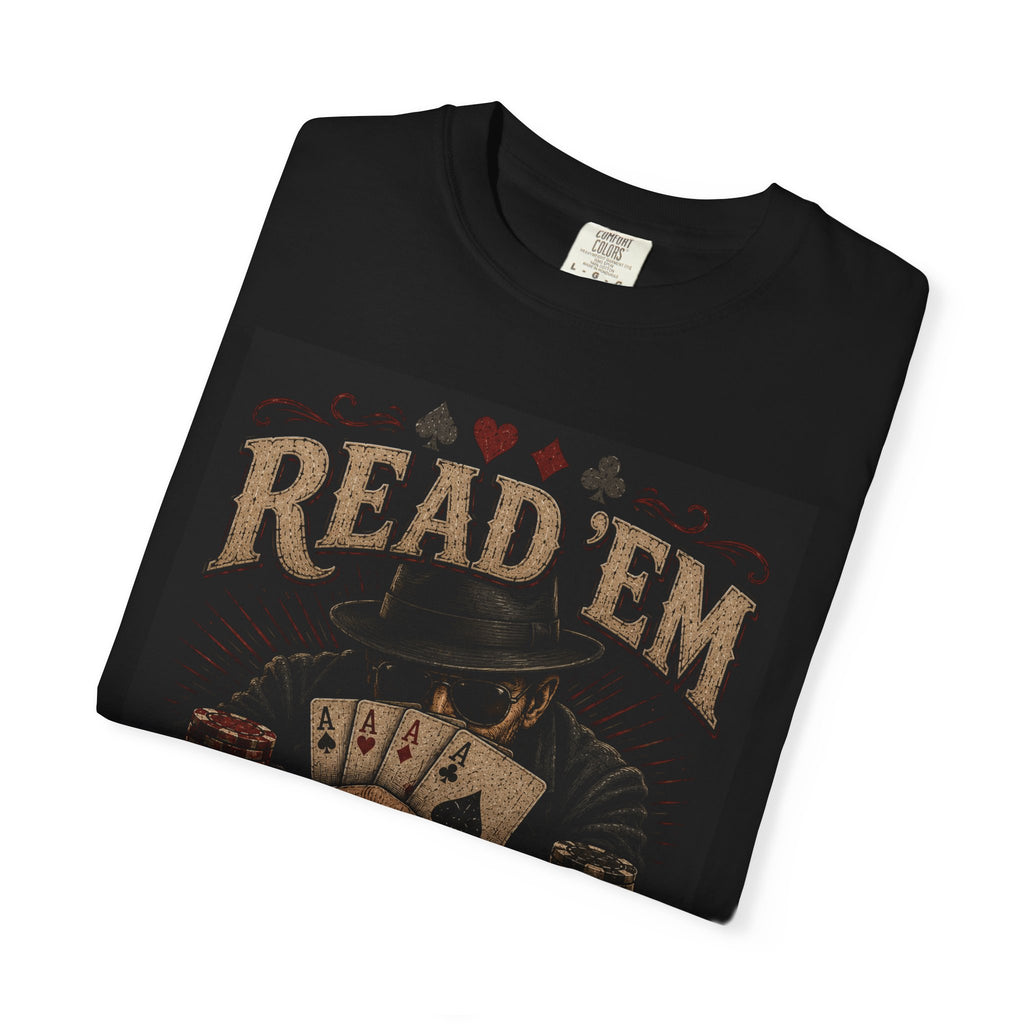 Read 'Em and Weep T-shirt | Poker Skull Cards, Vintage Gambling Tee