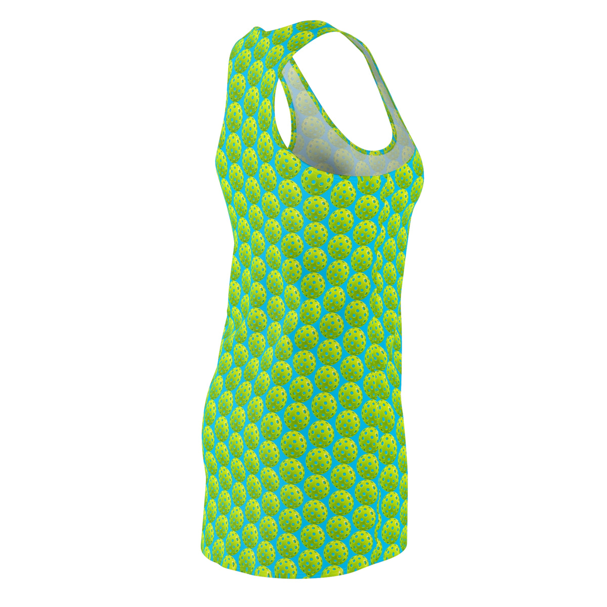 Green Pick;eBall Pattern Racerback Dress | All-Over Print