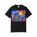 Life Is Better with Dolphins T-shirt | Sunset Dolphin Beach Graphic