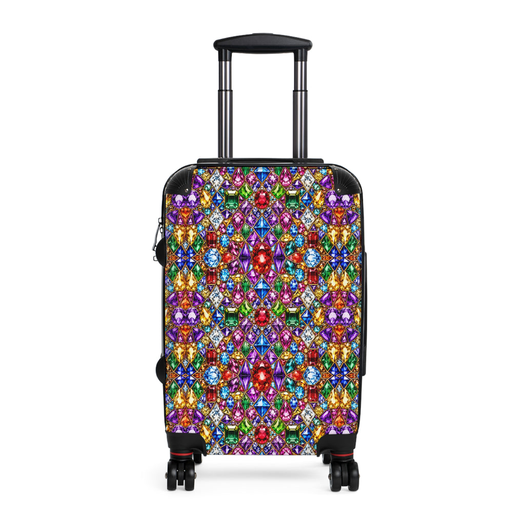 Gemstone Mosaic Suitcase — Colorful Kaleidoscope Carry‑On