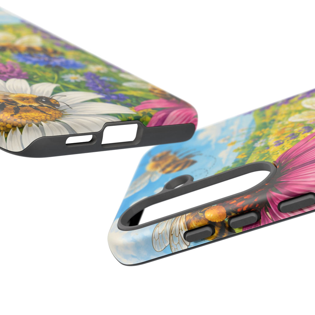 Bee Meadow Phone Case — Floral Honeybee Protective Cover