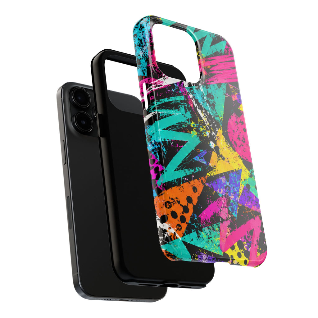 Tough Phone Case — Neon Graffiti Splash Protective Cover