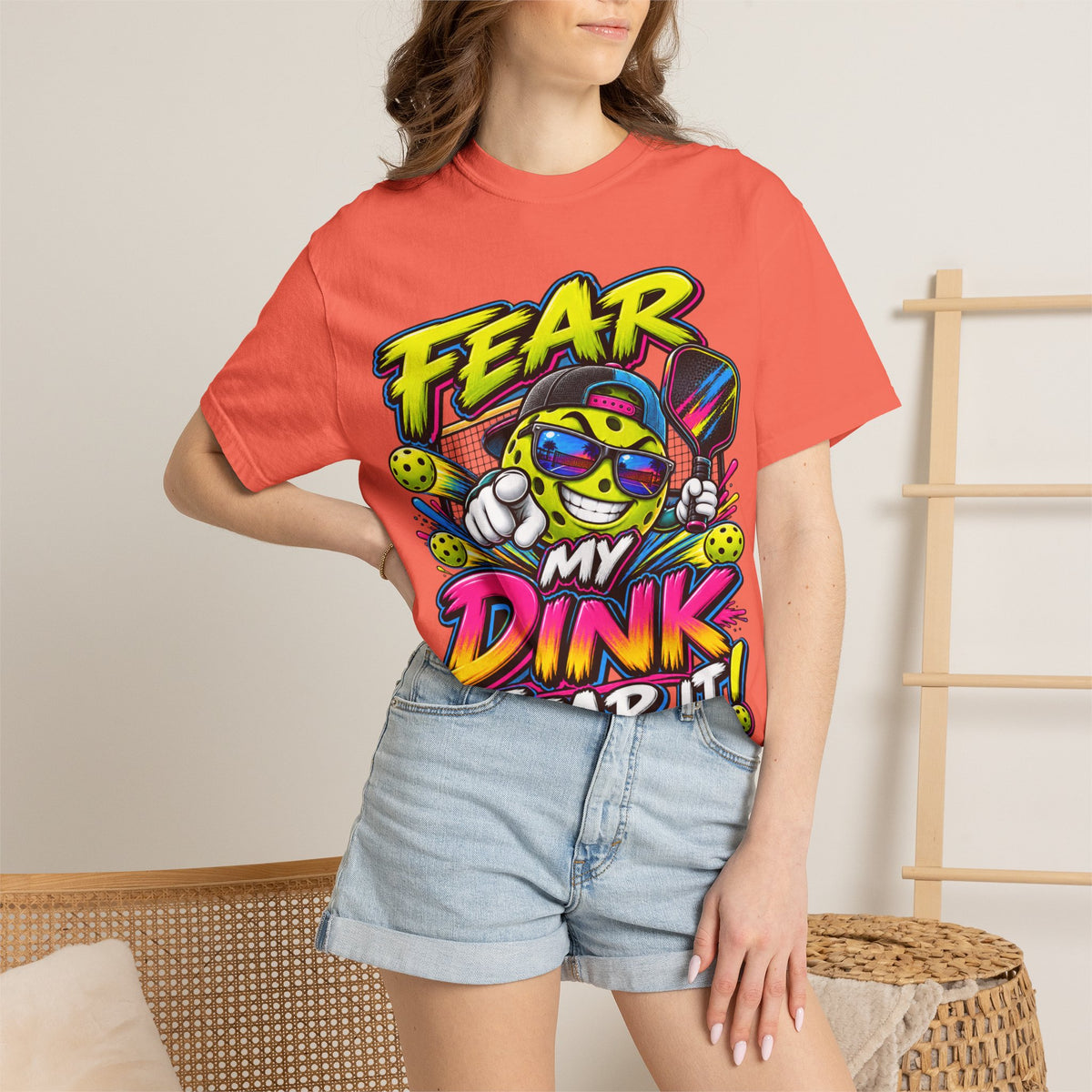 Fear My Dink Fear It! T-Shirt | Colorful Pickleball Graphic Tee