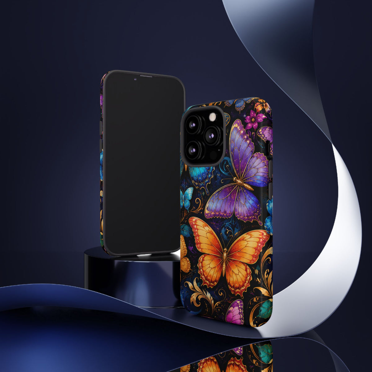 Butterfly Tough Phone Case — Colorful Floral Butterflies Protective Cover