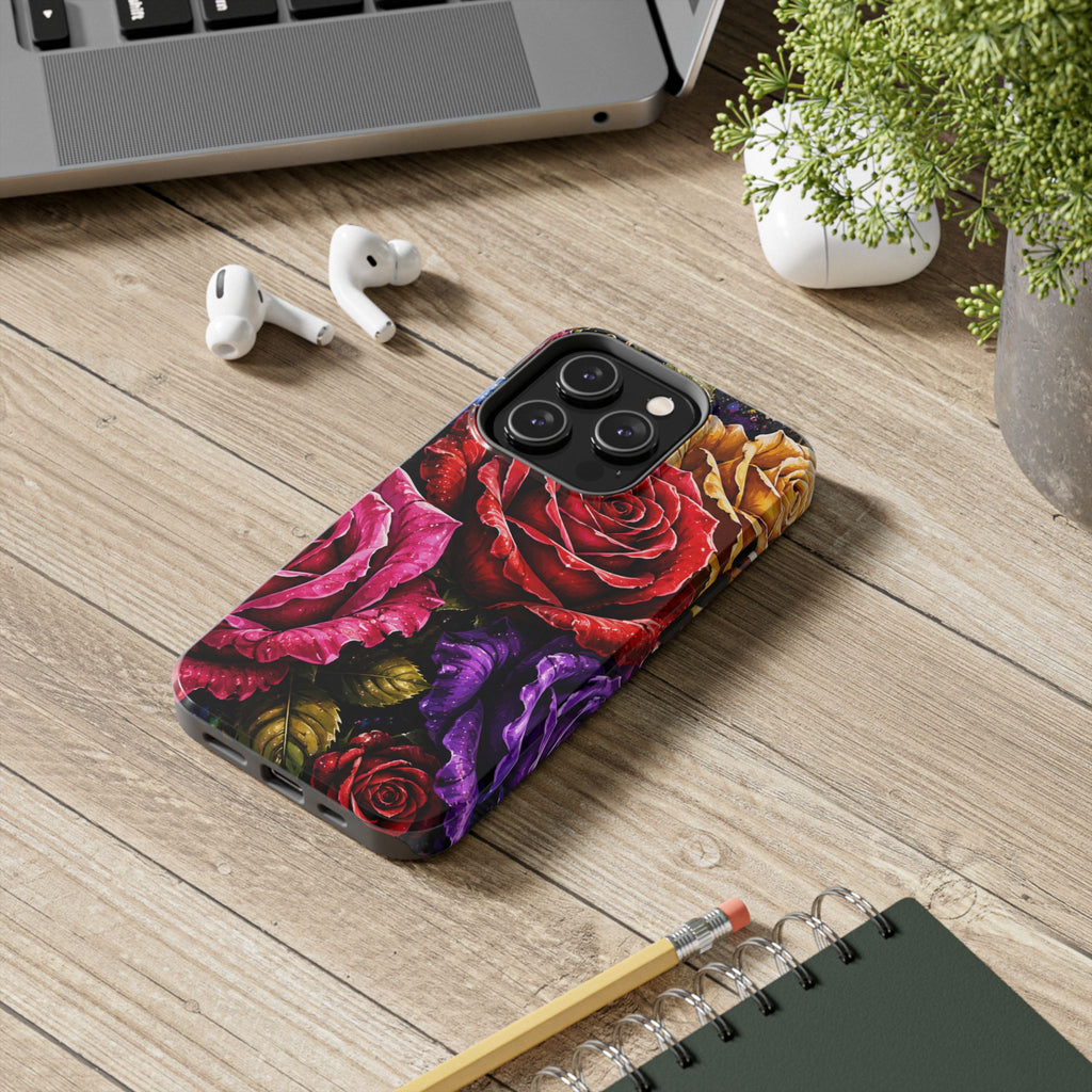 Tough Phone Case — Vibrant Rose Garden Protective Phone Cover