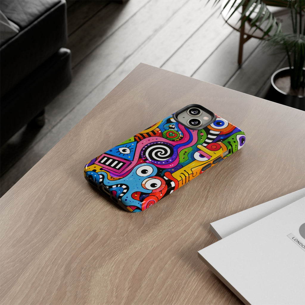 Colorful Abstract Doodle Tough Phone Case