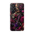 Rock Skull Guitar Phone Case — Edgy Pink Skull & Roses Tough Phone Case