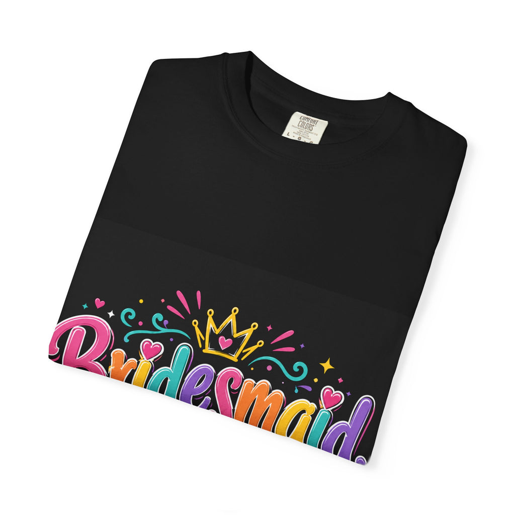 Bridesmaid T-Shirt | Colorful Hand-Lettered Design