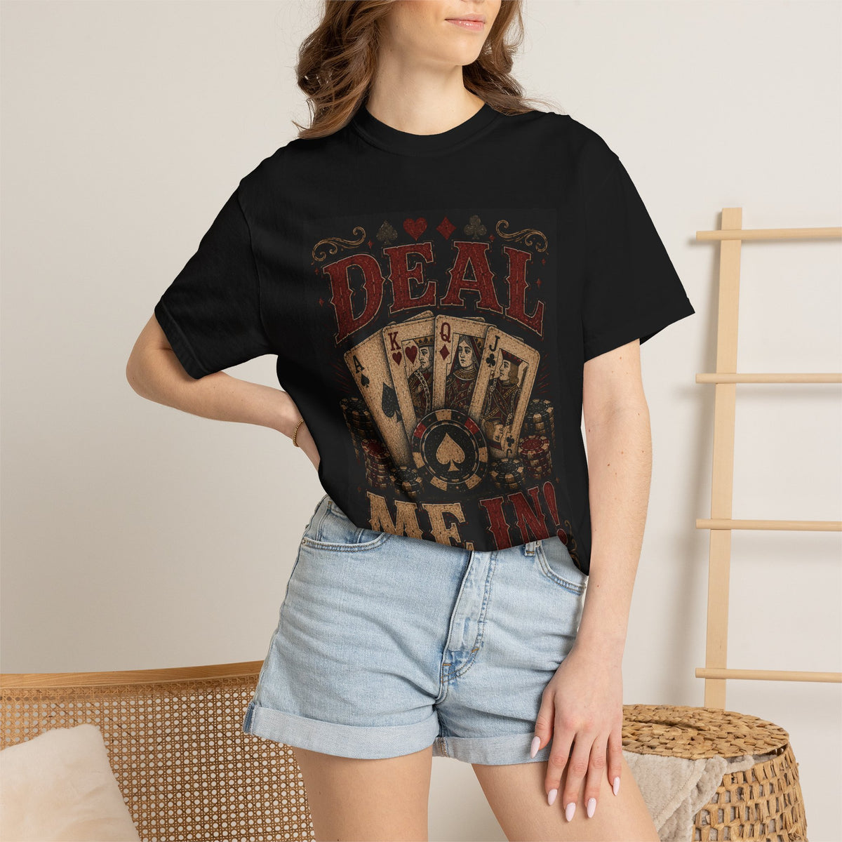 Deal Me In Poker Cards T-shirt | Casino Chips Playing Cards