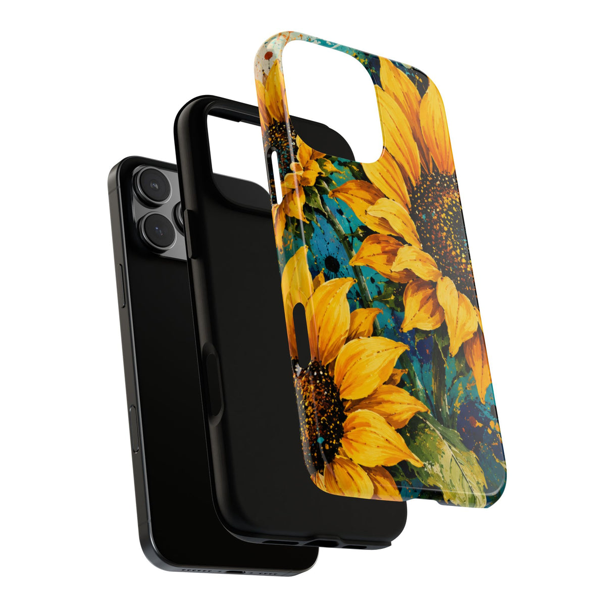 Sunflower Art Phone Case — Vibrant Yellow Floral Tough Case
