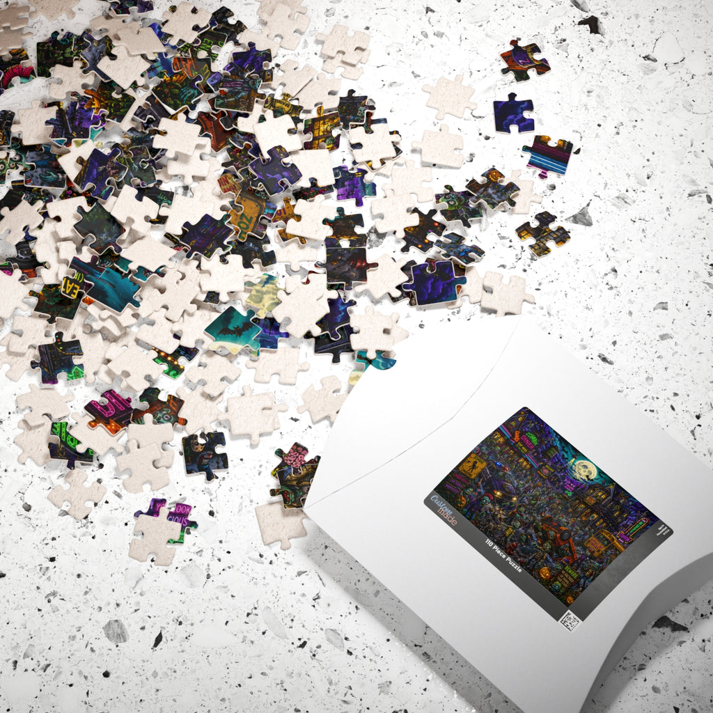 Spooky Zombie City Puzzle 520 Piece | Halloween Jigsaw