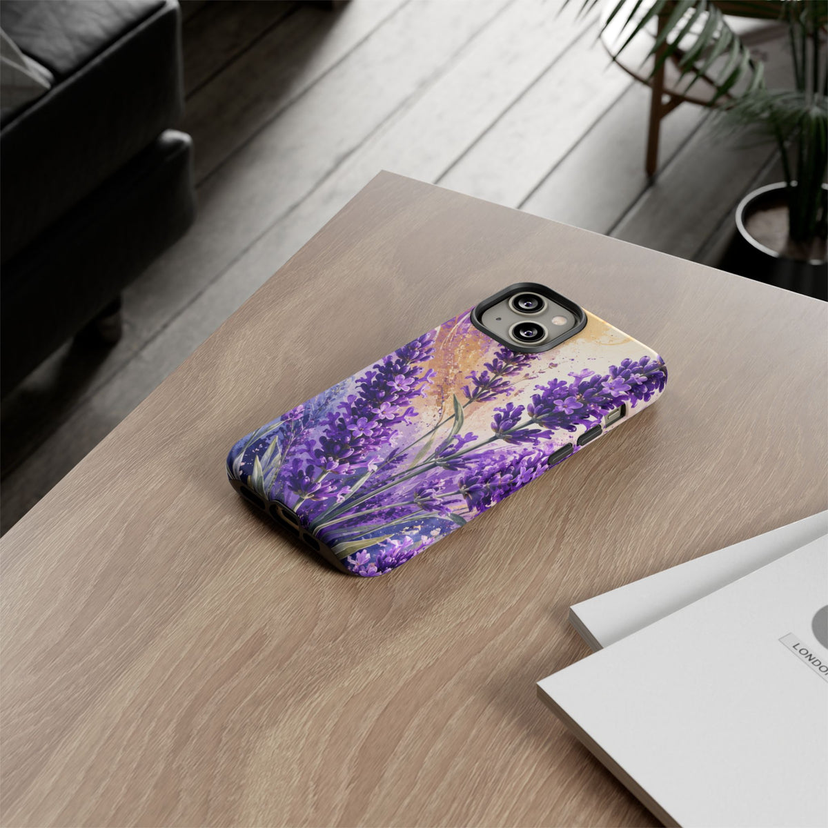 Lavender Bouquet Tough Phone Case — Protective Floral iPhone Case