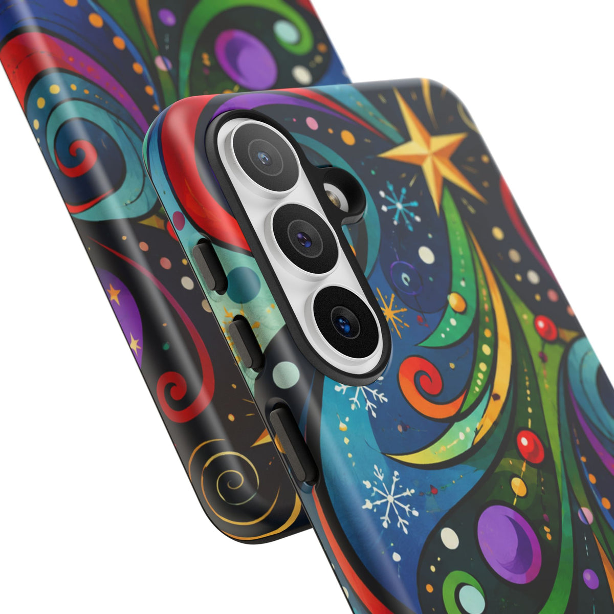 Colorful Swirl Christmas Tree Tough Phone Case