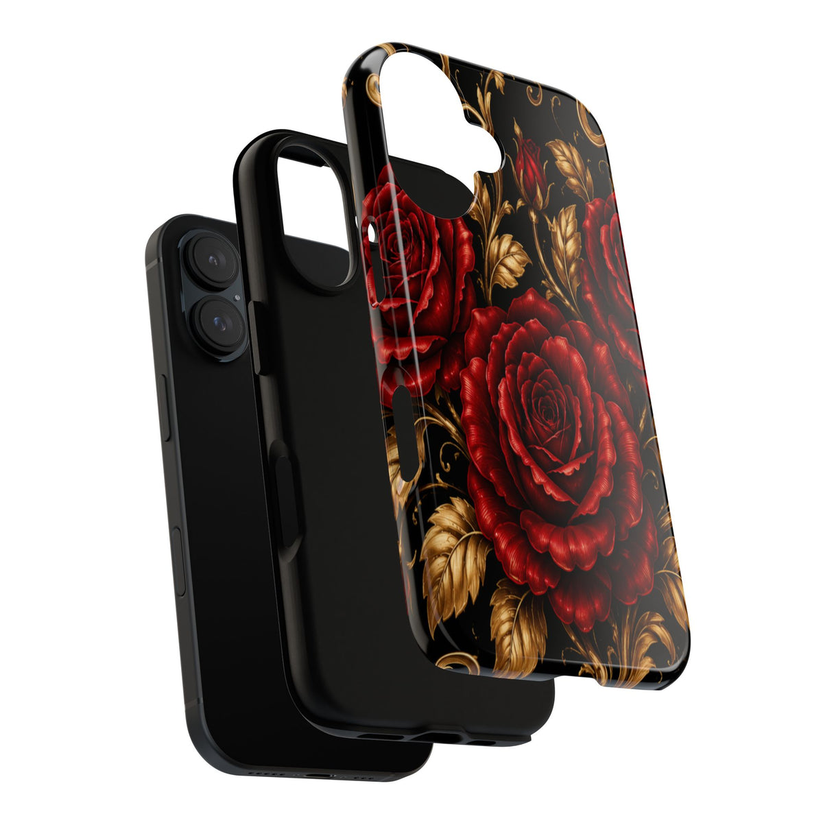 Tough Cases — Vintage Red Rose Floral Phone Case