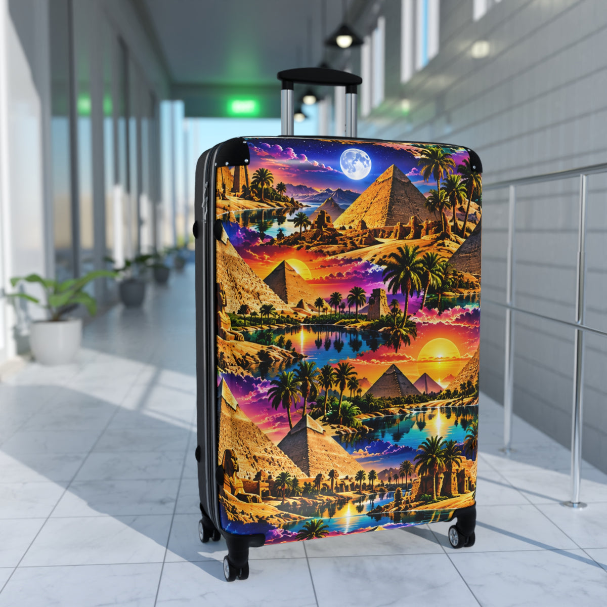 Egyptian Pyramids Carry-On Suitcase – Tropical Sunset Travel Luggage