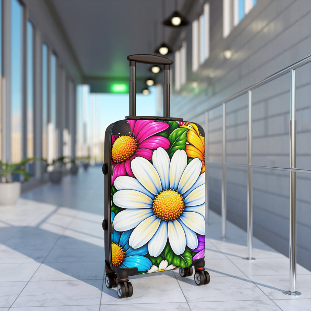 Floral Daisy Suitcase – Colorful Flower Carry-On Luggage