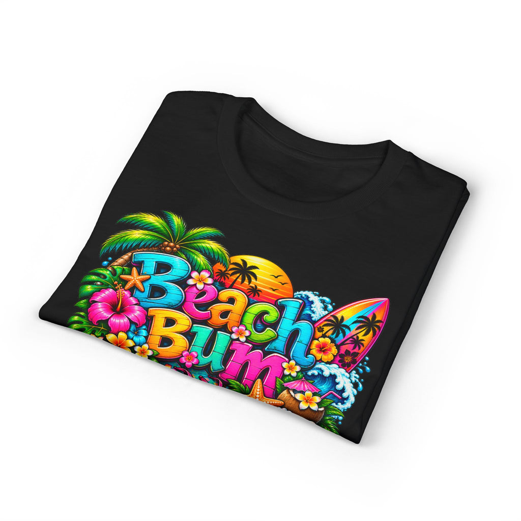 Beach Bum T-Shirt — Colorful Surf & Tropical Graphic Tee